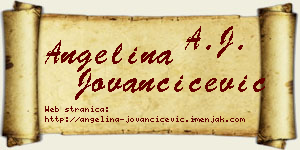 Angelina Jovančićević vizit kartica